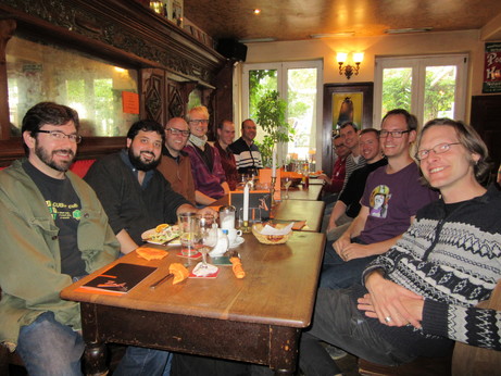Chickeneers having lunch (no food jokes).